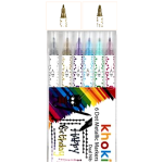 Dual Tip Dot & Glitter Marker Set, 6 Piece